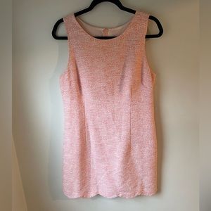 Southern Tide Scallop Hem Coral and White Dress Size 8